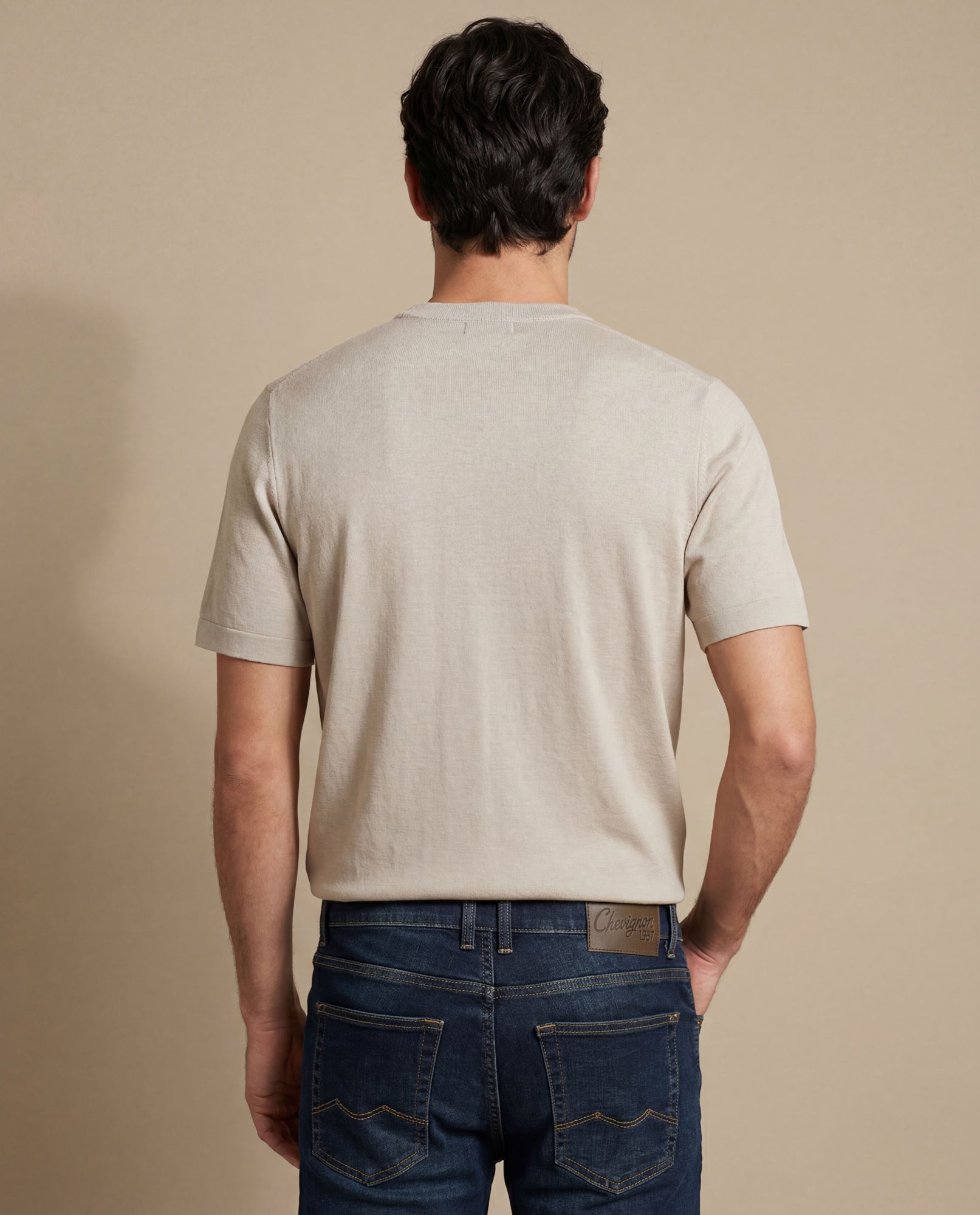 Men's Knit T-shirt - Raw 63_692H009_CRU110103_6
