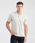Men's Knit Polo Shirt Regular Fit Short Sleeve in Cotton 694G100 - 1