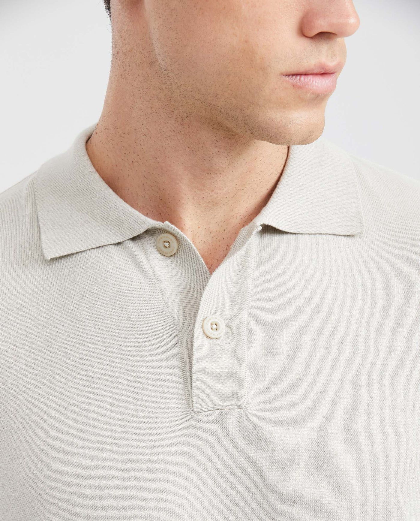 Men's Knit Polo Shirt Regular Fit Short Sleeve in Cotton 694G100 - 2