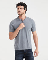 Men's Knit Polo Shirt Regular Fit Short Sleeve in Cotton 694G100 - 1