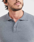 Men's Knit Polo Shirt Regular Fit Short Sleeve in Cotton 694G100 - 2