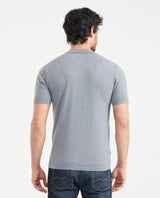 Men's Knit Polo Shirt Regular Fit Short Sleeve in Cotton 694G100 - 3