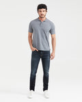 Men's Knit Polo Shirt Regular Fit Short Sleeve in Cotton 694G100 - 5