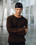 Mens Oversized Sweater - Special Collection - Black 63_694H200_NEG194003_3