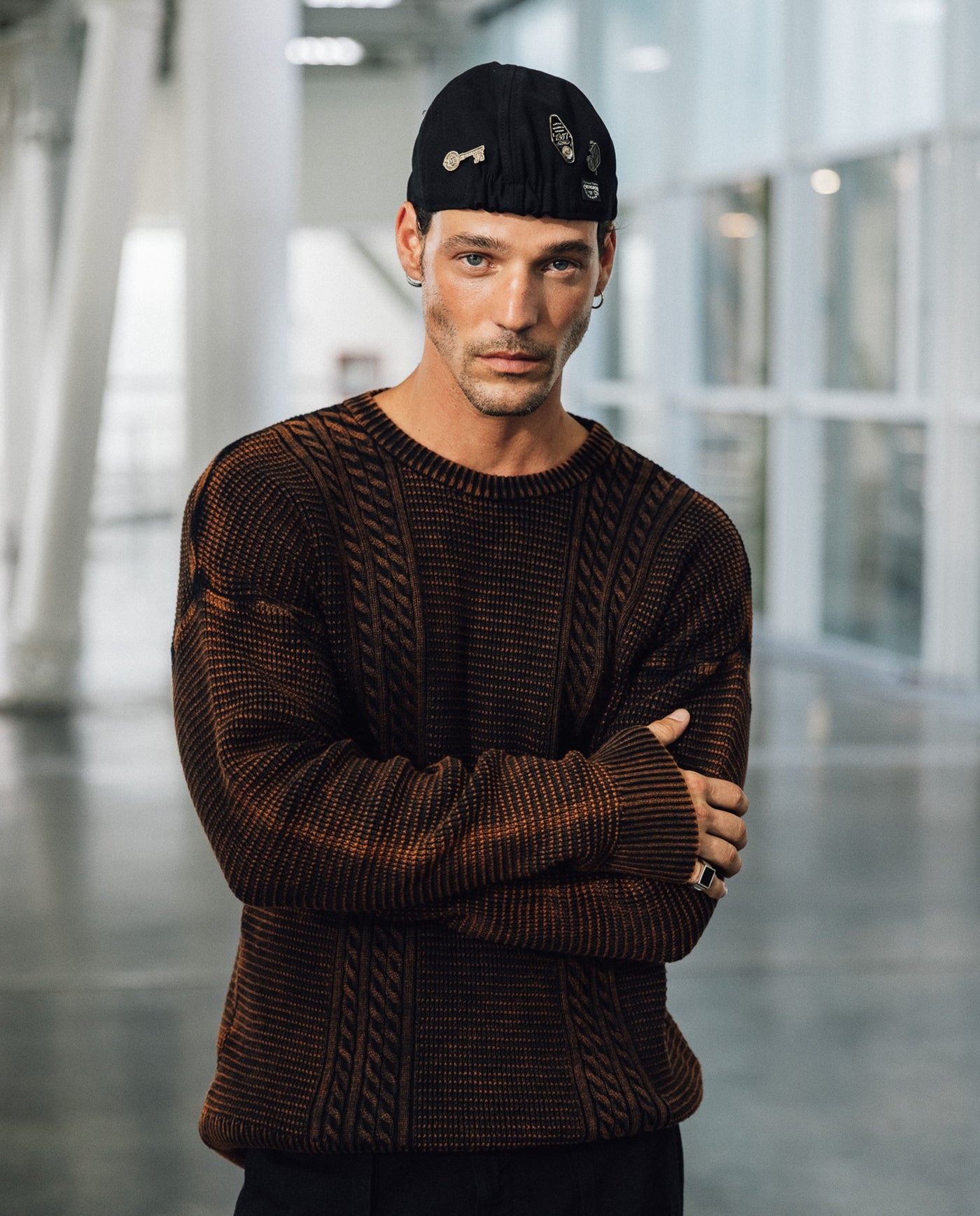 Mens Oversized Sweater - Special Collection - Black 63_694H200_NEG194003_3
