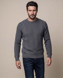 Men´s Cotton Knit Sweater - Gray 63_697D302_GRI190201_0