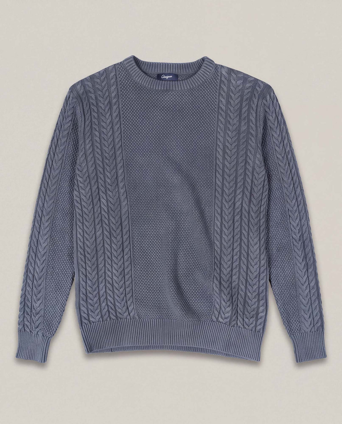 Men´s Cotton Knit Sweater - Gray 63_697D302_GRI190201_3