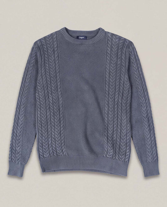 Men´s Cotton Knit Sweater - Gray 63_697D302_GRI190201_3