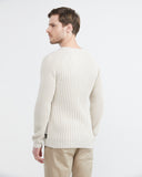 PULL COL ROND EN MAILLE BEIGE