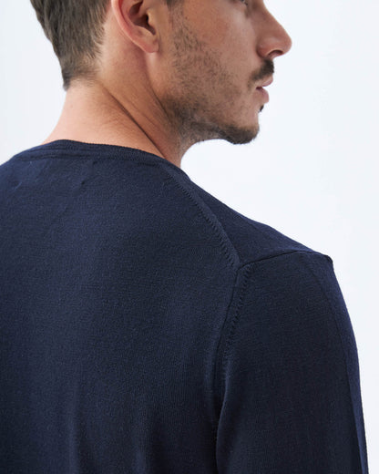 LAMBSWOOL MERINO SWEATER IN BLUE