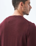 LAMBSWOOL MERINO SWEATER IN BURGUNDY