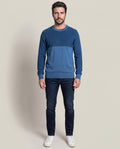Men´s Cotton Crewneck Sweater - Blue 63_697F201_AZU193924_4