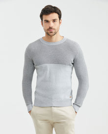 Men´s Cotton Crewneck Sweater - Gray 63_697F201_GRI164402_0