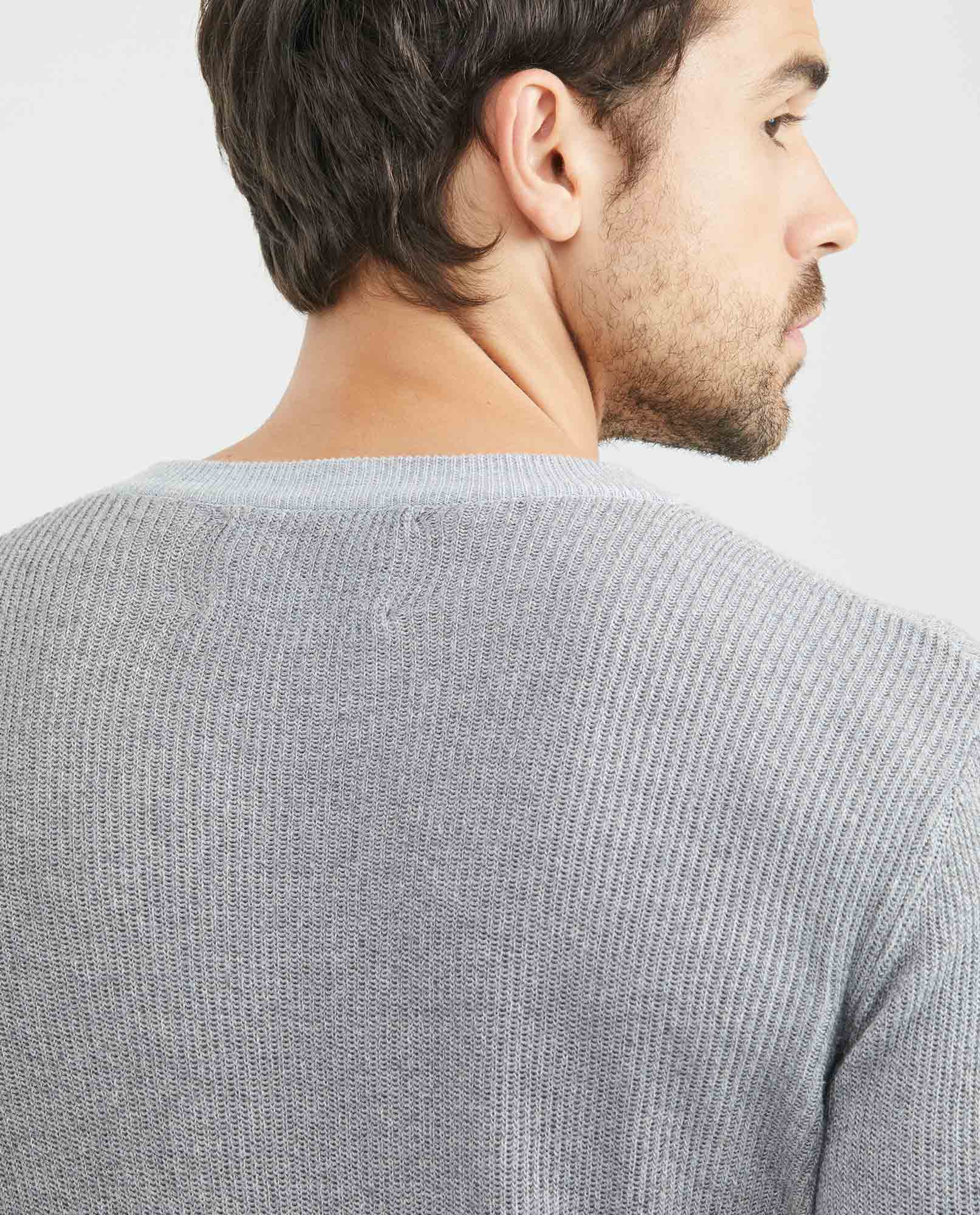 Men´s Cotton Crewneck Sweater - Gray 63_697F201_GRI164402_6