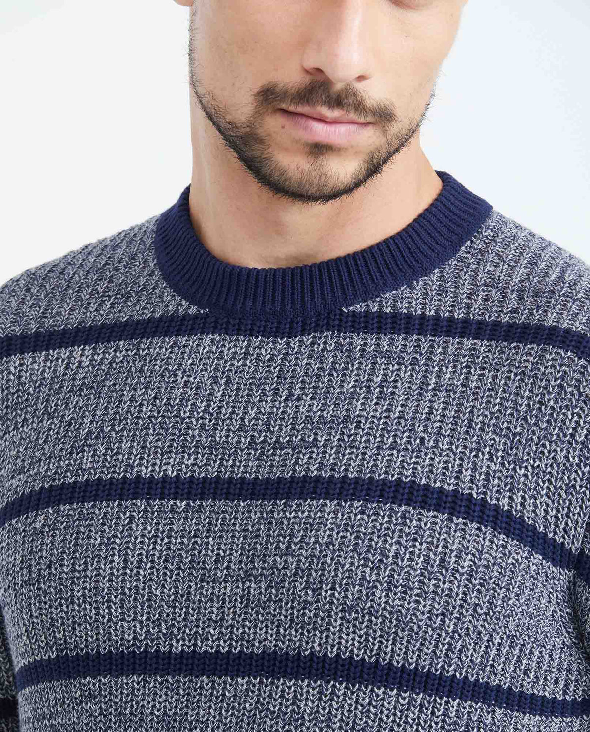 Men´s Waffle Knit Sweater - Blue 63_697F402_AZU194024_4