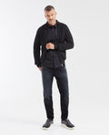 Men’s Ribbed Zip-Up Sweater with High Collar in Cotton, Moonlight - 2
