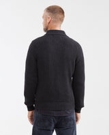 Men’s Ribbed Zip-Up Sweater with High Collar in Cotton, Moonlight - 5