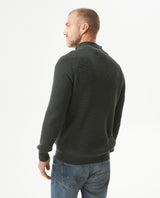 Men's Quarter-Zip Sweater Raglan Sleeve in Cotton - 5