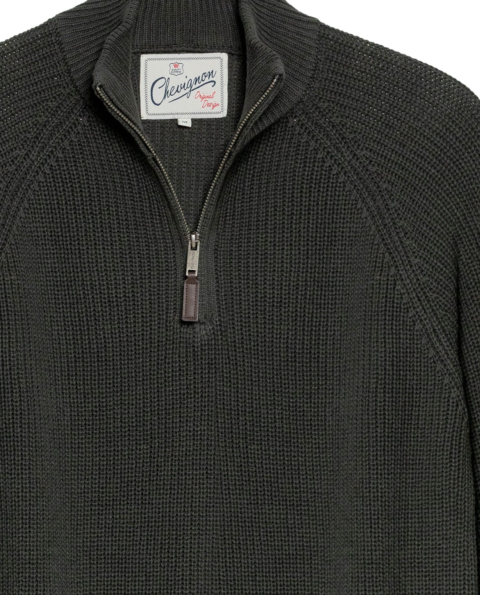 Men's Quarter-Zip Sweater Raglan Sleeve in Cotton - 7