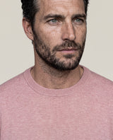 Suéter Tejido para Hombre Cerrado Cuello Redondo - Fibras Heather 100% Algodón - Pink 63_699E000_ROS151611_5