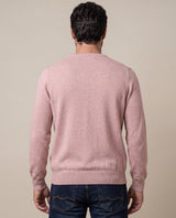 Suéter Tejido para Hombre Cerrado Cuello Redondo - Fibras Heather 100% Algodón - Pink 63_699E000_ROS151611_6