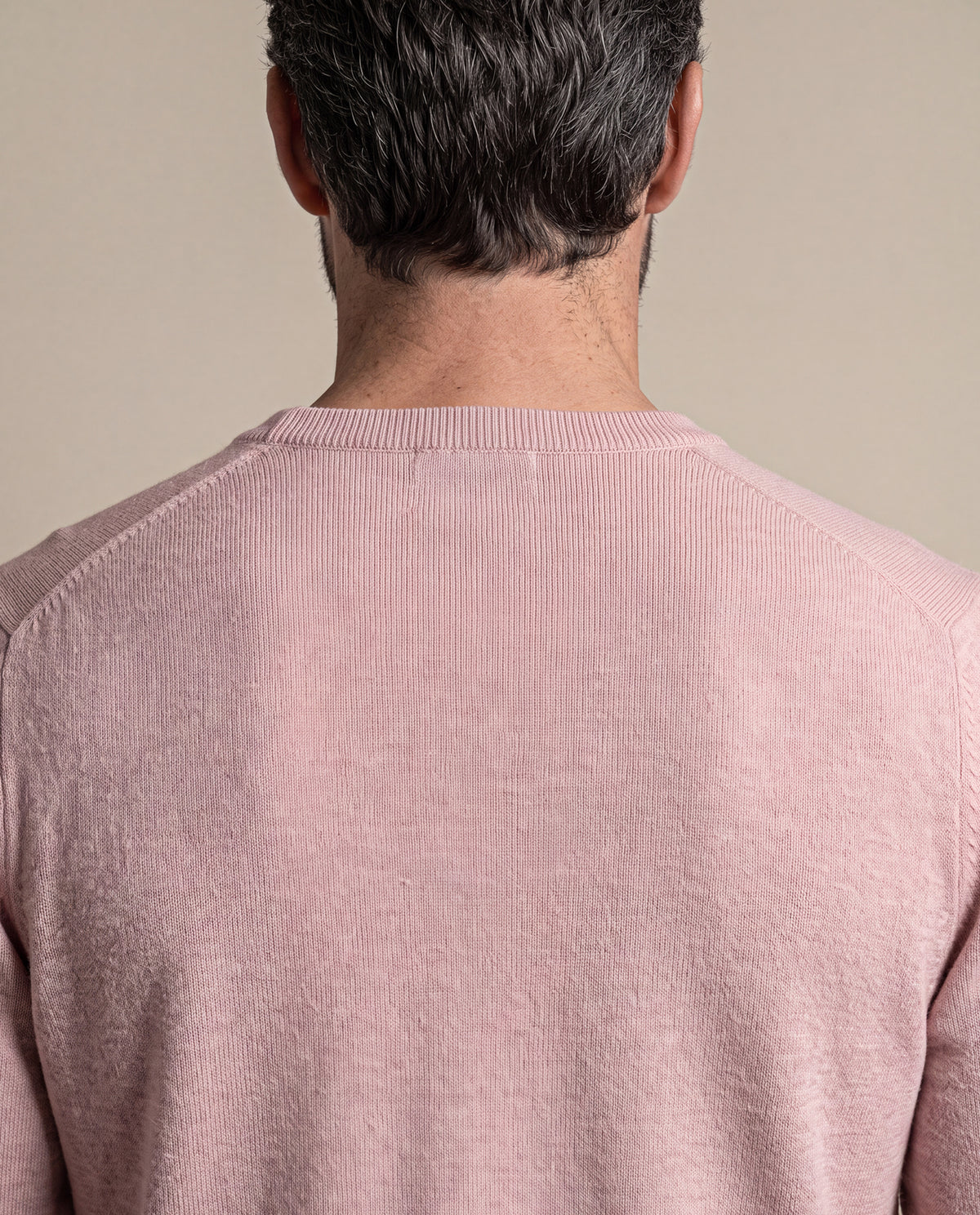 Suéter Tejido para Hombre Cerrado Cuello Redondo - Fibras Heather 100% Algodón - Pink 63_699E000_ROS151611_7