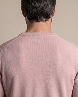 Suéter Tejido para Hombre Cerrado Cuello Redondo - Fibras Heather 100% Algodón - Pink 63_699E000_ROS151611_7