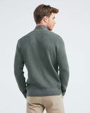 SLIM FIT KNITTED TURTLENECK SWEATER IN GREEN