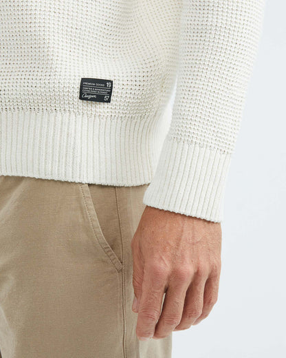 PULL EN MAILLE À COL ROULÉ EN BLANC
