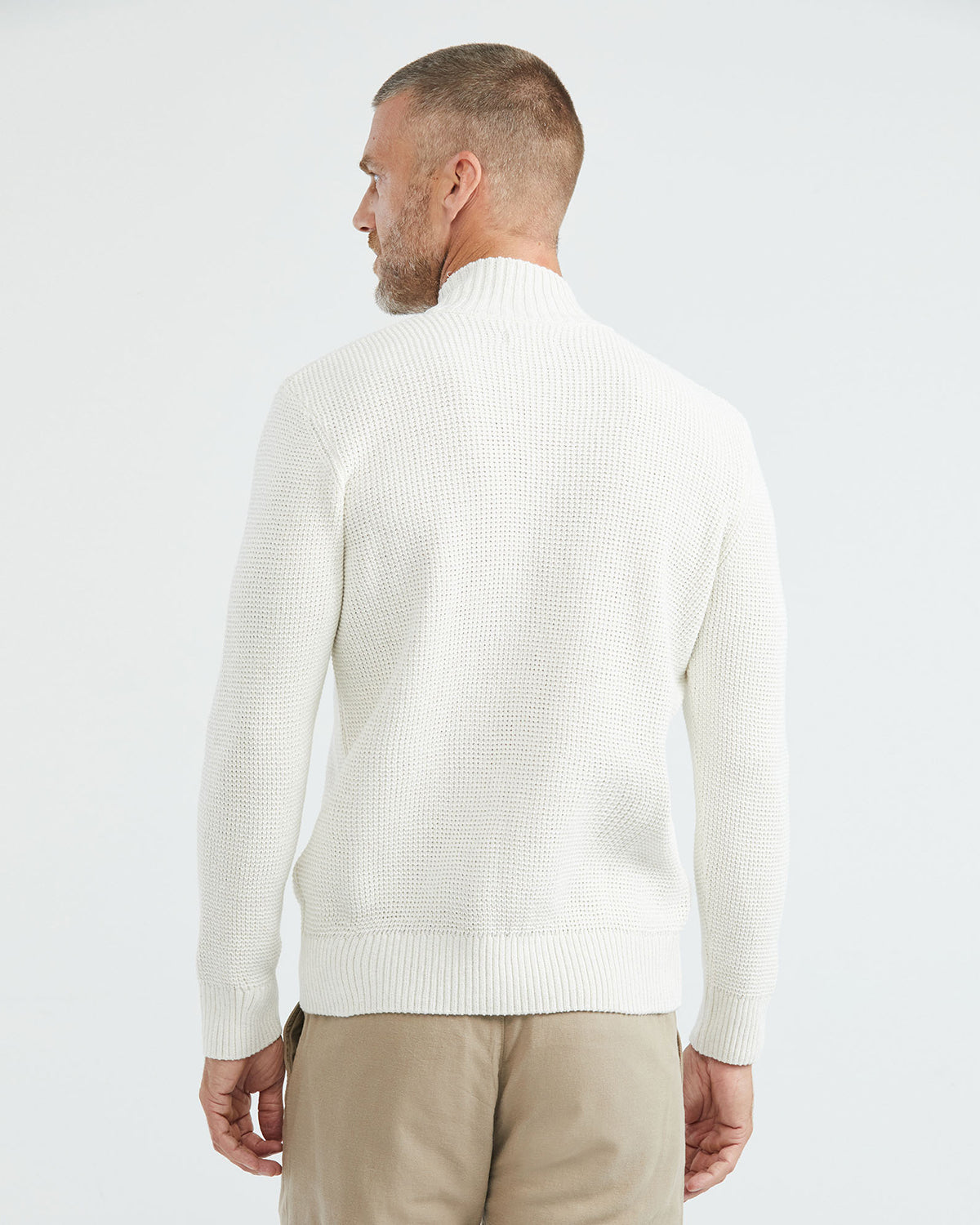 PULL EN MAILLE À COL ROULÉ EN BLANC