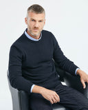 SLIM FIT TEXTURED SWEATER IN NAVY