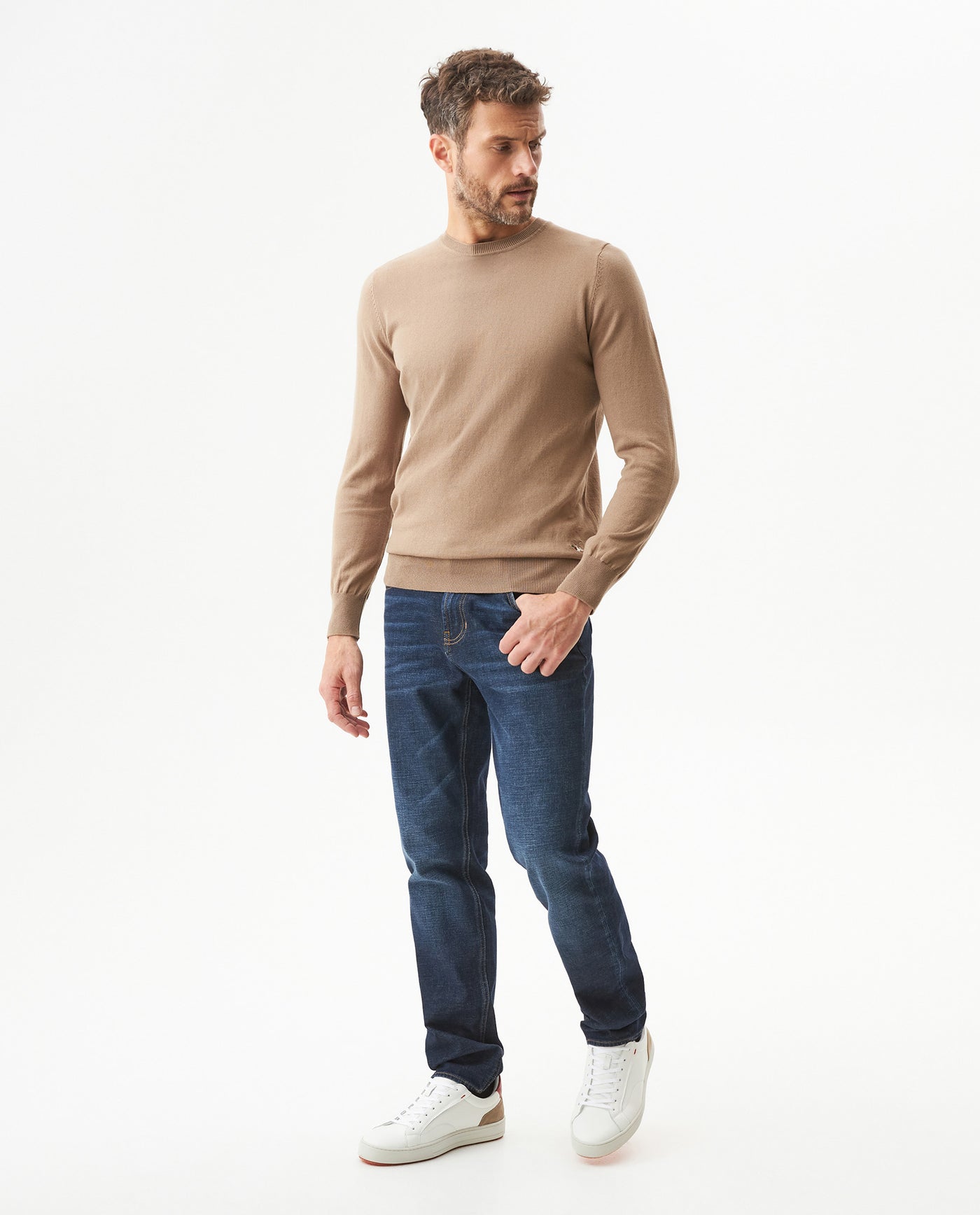 Suéter Tejido Básico para Hombre - Brown 63_699G000_CAF171311_4