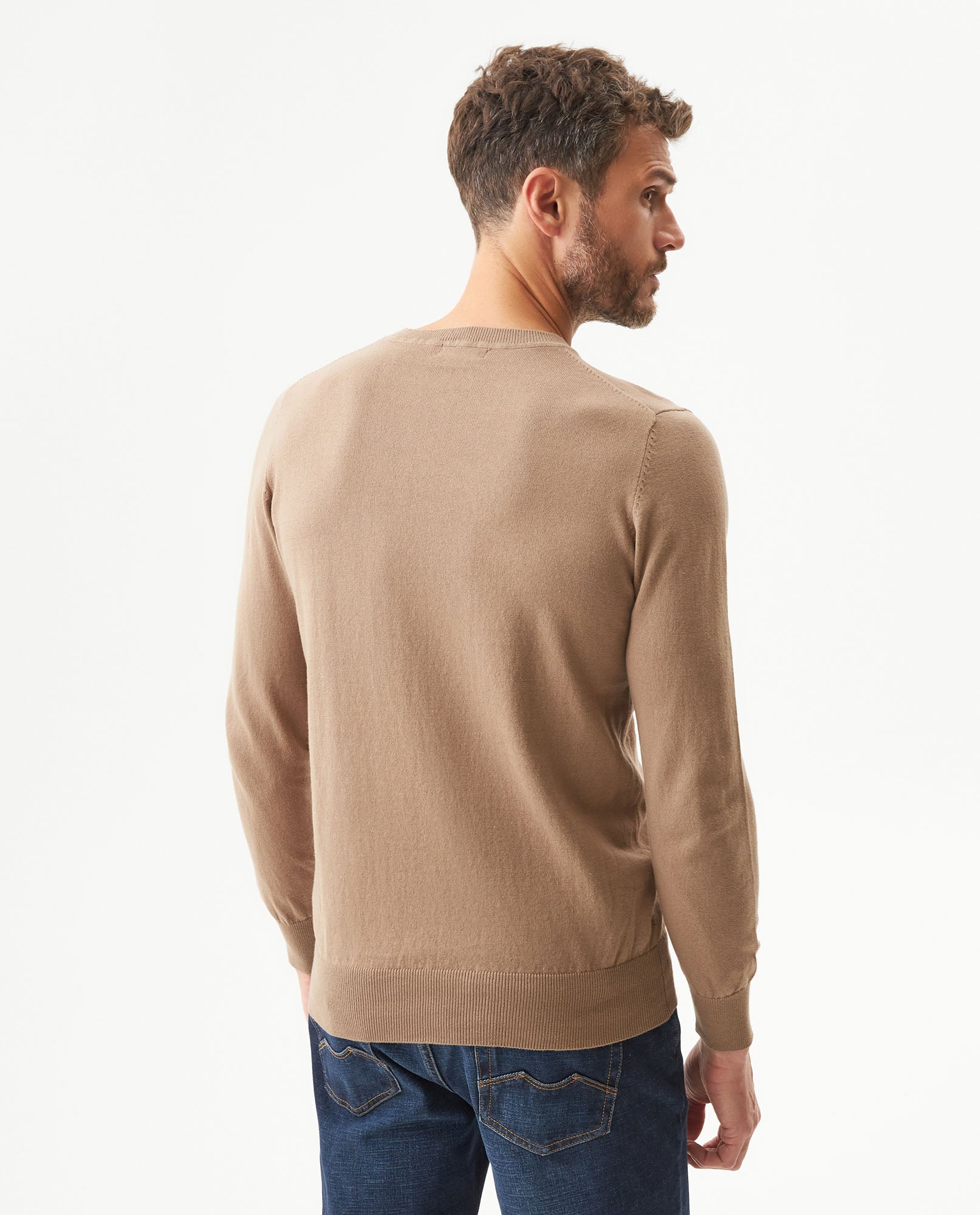 Suéter Tejido Básico para Hombre - Brown 63_699G000_CAF171311_6