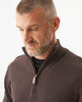 Men's Full Fashion Mandarin Collar Half-Zip Sweater, Seaport - 4