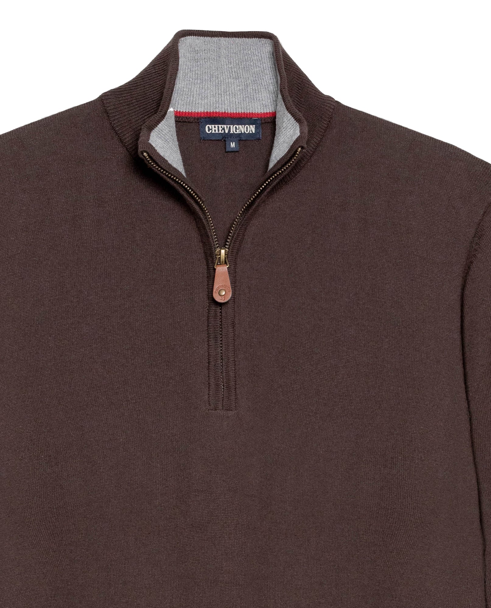 Men's Full Fashion Mandarin Collar Half-Zip Sweater, Seaport - 7