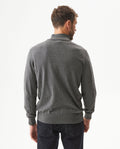 Men's Full Fashion Mandarin Collar Half-Zip Sweater, Seaport - 5