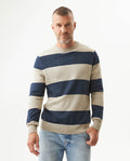 Men's Color Block Jersey Crew Neck Sweater, Boatyard - 2