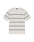 Men's Contrast Stripe Knit T-shirt, Midnight - 1