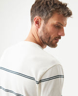 Men's Contrast Stripe Knit T-shirt, Midnight - 6