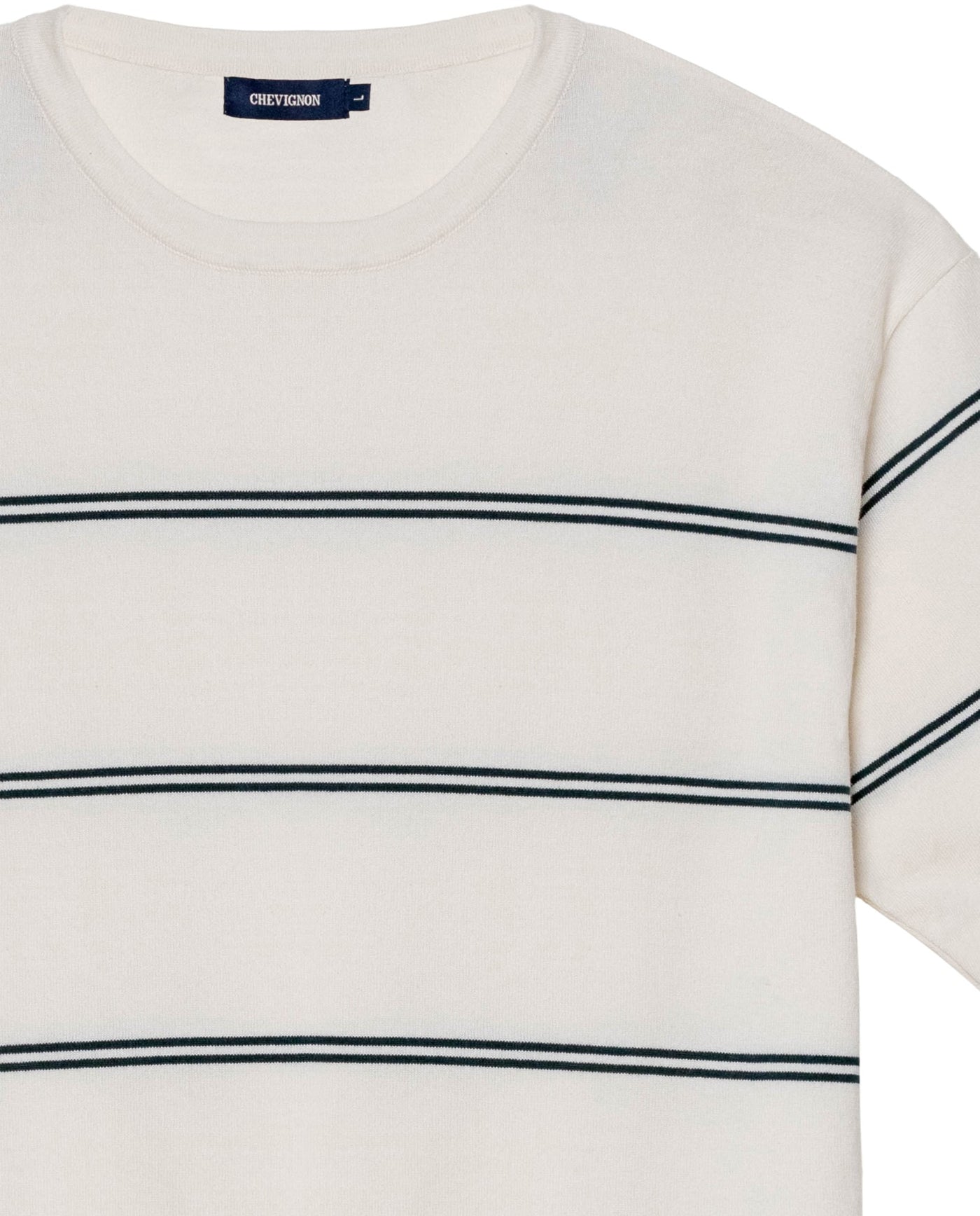 Men's Contrast Stripe Knit T-shirt, Midnight - 7