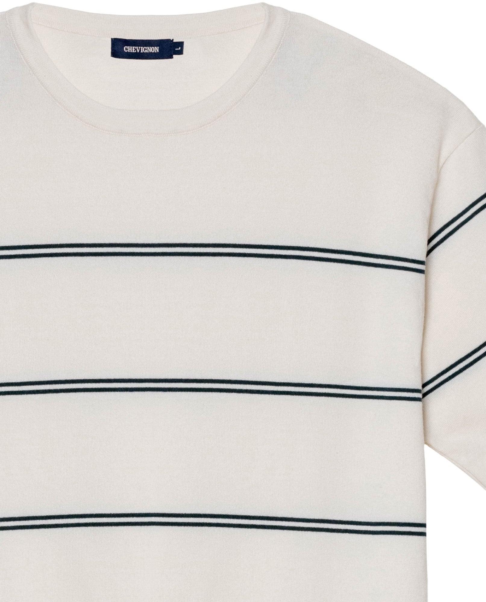 Men's Contrast Stripe Knit T-shirt, Midnight - 7