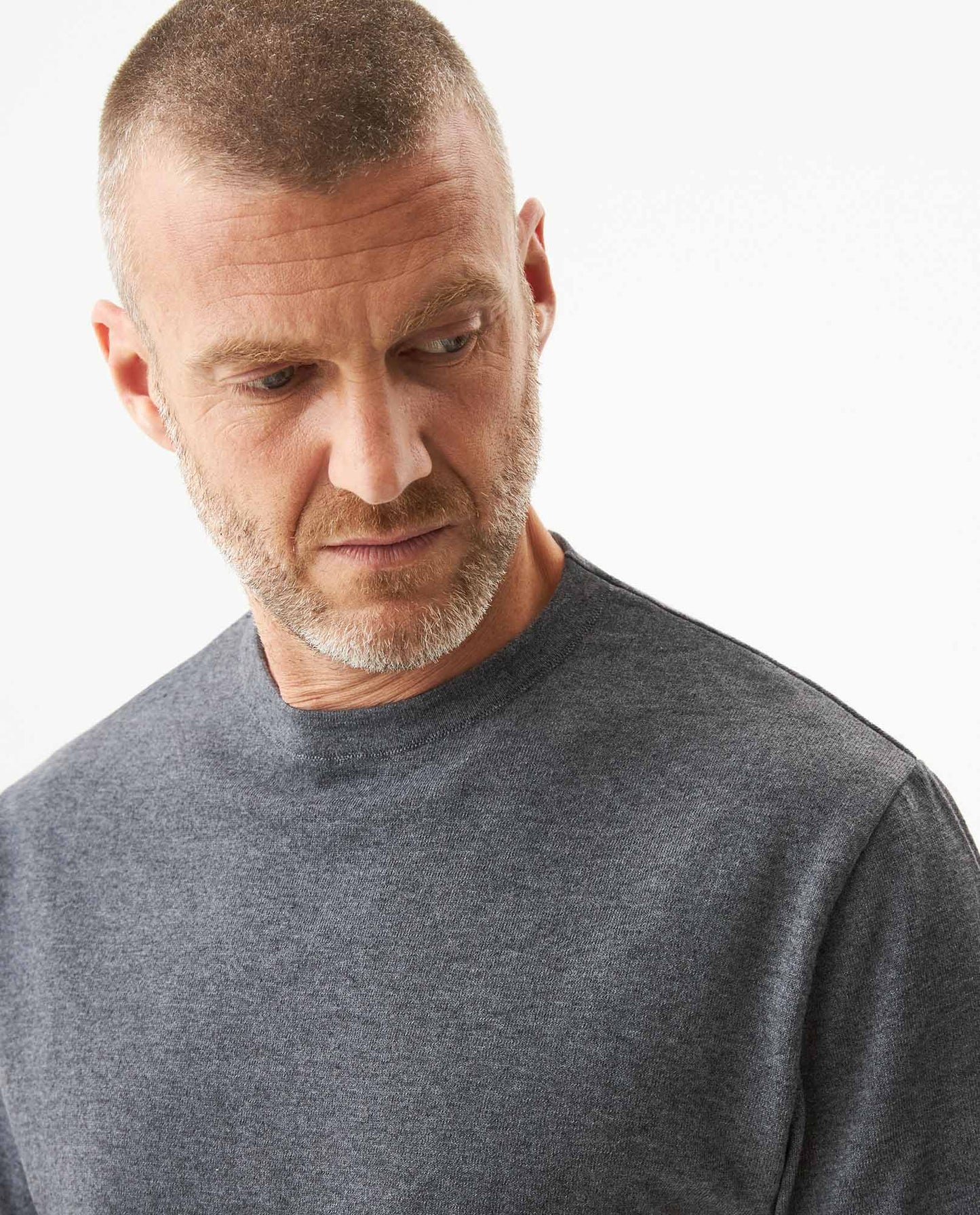 Men's Knitted T-shirt - Gray - 4