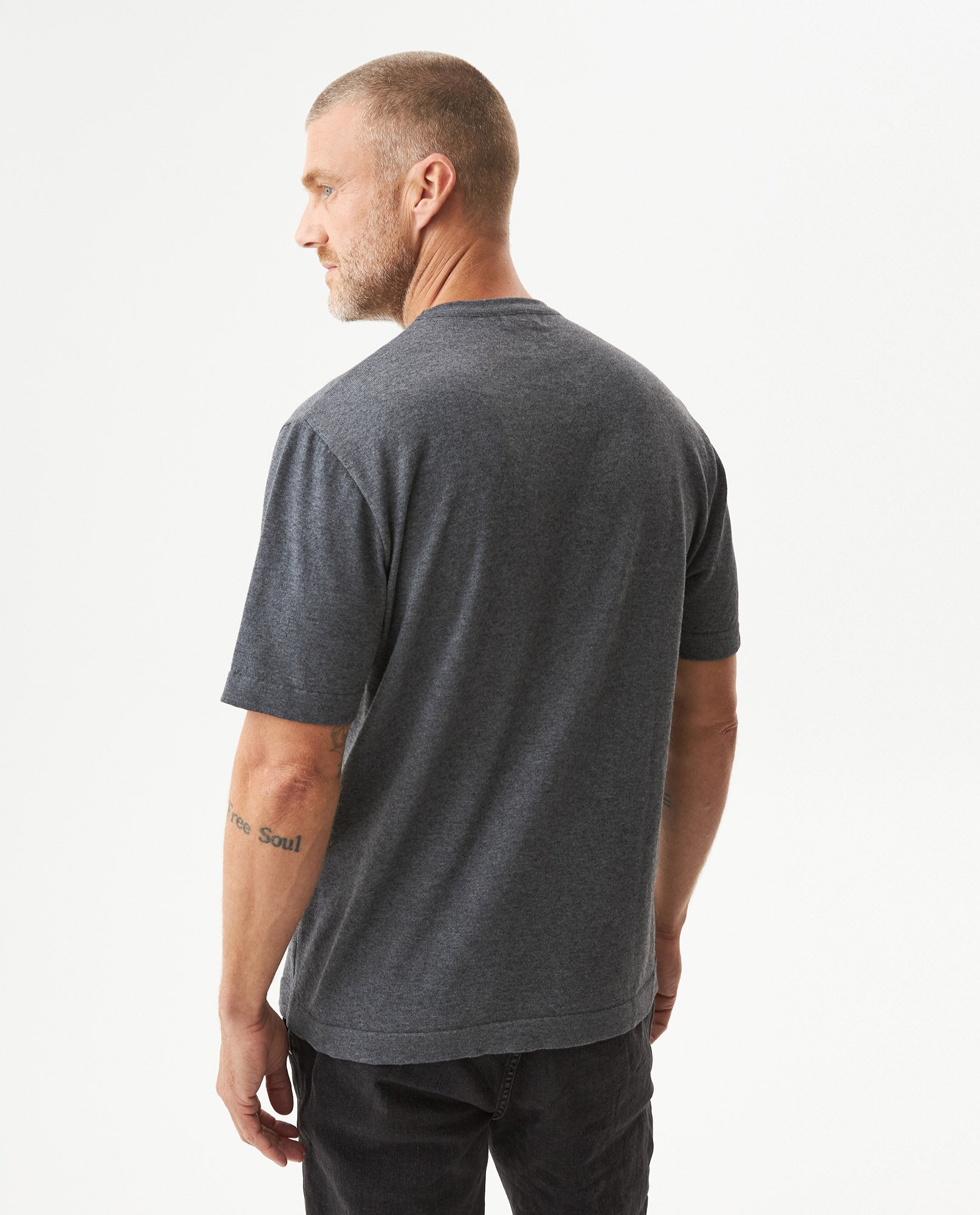 Men's Knitted T-shirt - Gray - 5