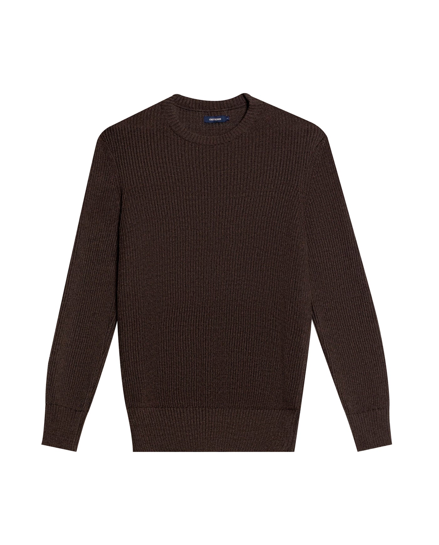 Men's Ribbed Pearl Stitch Crew Neck Sweater, Starlight - 1
