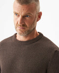 Men's Ribbed Pearl Stitch Crew Neck Sweater, Starlight - 4