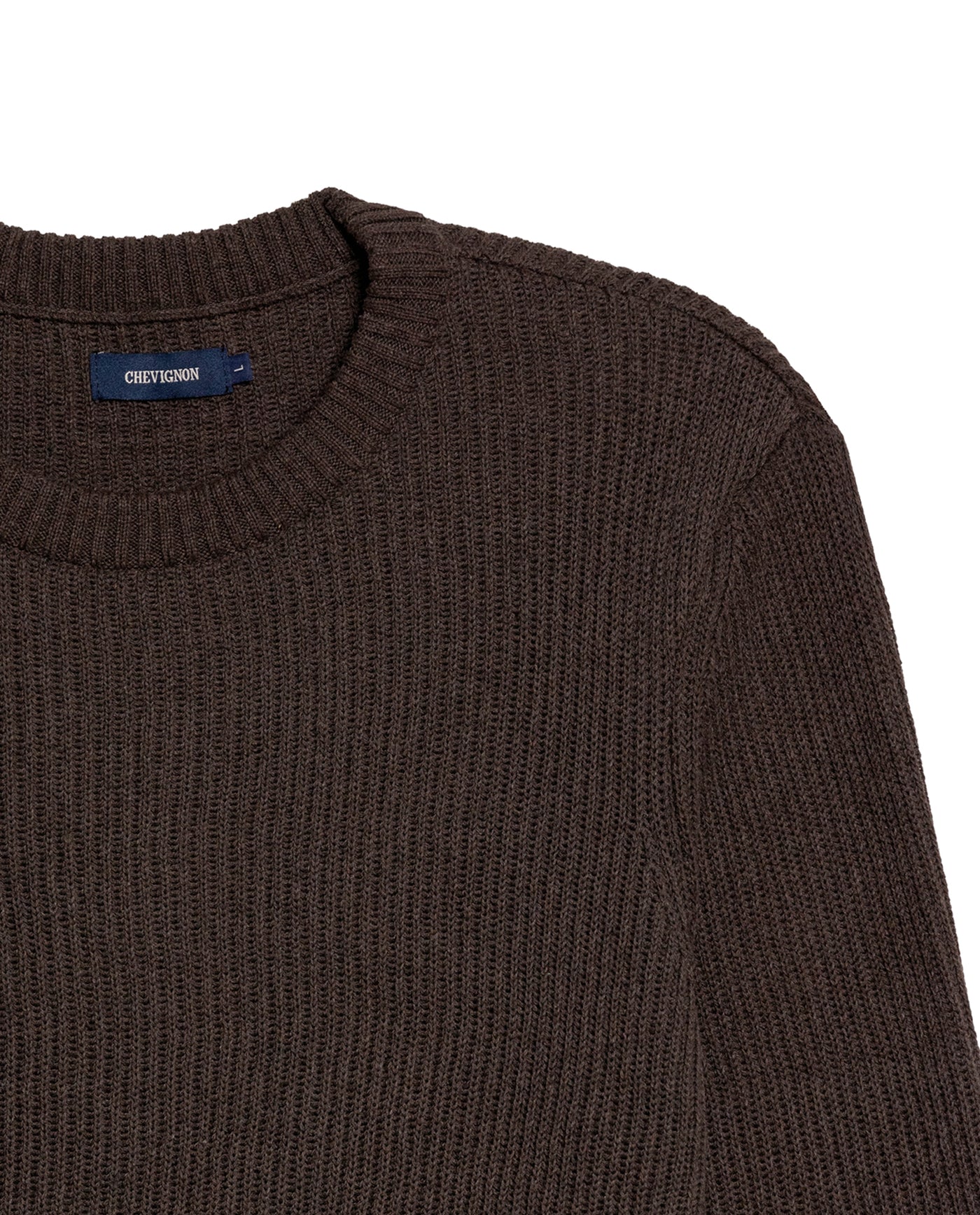 Men's Ribbed Pearl Stitch Crew Neck Sweater, Starlight - 7