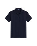 Men's Perforated Vertical Channel Knit Polo, Glow - 1