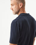 Men's Perforated Vertical Channel Knit Polo, Glow - 6