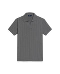 Men's Perforated Vertical Channel Knit Polo, Glow - 1