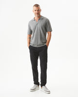 Men's Perforated Vertical Channel Knit Polo, Glow - 3
